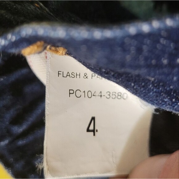 Nolita Size 4 Girls Mini Denim Skirt with Aqua Ruffle And Stitched Graphic - Picture 5 of 6